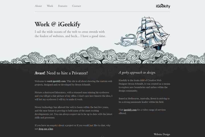 Work @ iGeekify website preview